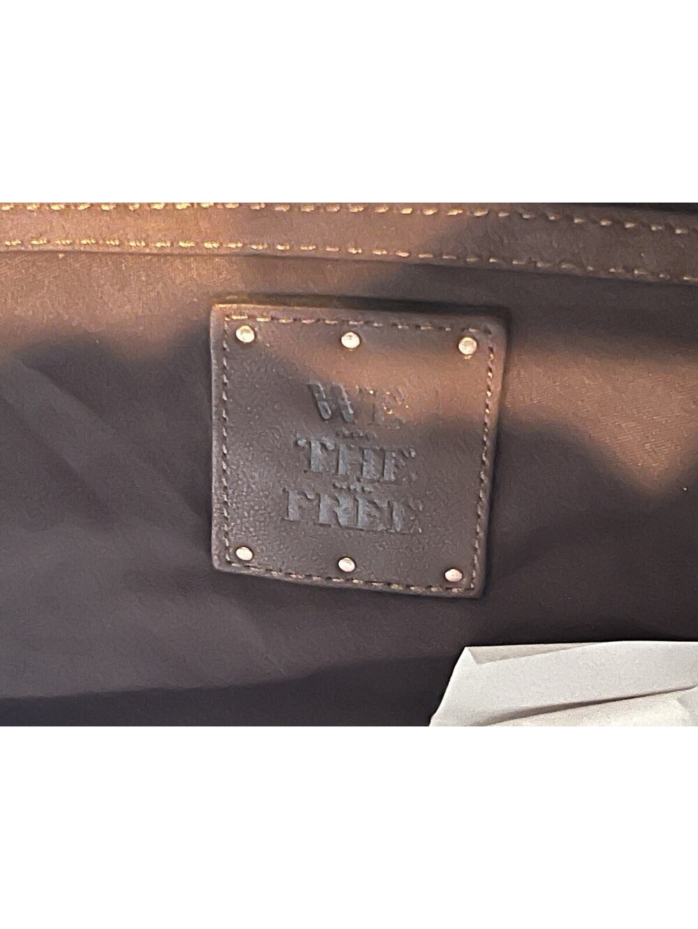Free People We The Free Shay Stud Tote Leather Suede Espresso Brown NWOT $298 - Picture 5 of 16